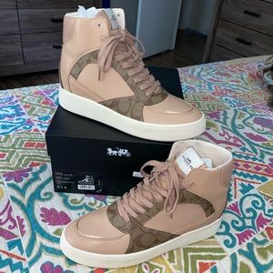 EUC Coach wedge sneakers